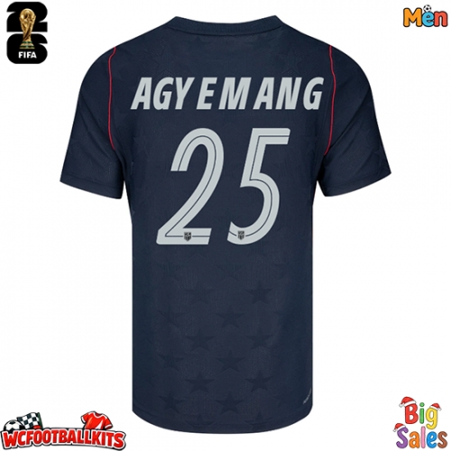 United States Patrick Agyemang #25 Replica Away Stadium Shirt World Cup 2026 Short Sleeve